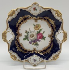 Kaiser Royal kobaltblau blau Prunkschale Prunkteller Prunktablett Blumen Gold