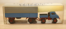 Brekina 217313, Unimog 411 mit Anhänger  OVP, H0, 1:87