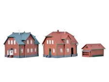 Kibri 36784 Werkswohnhaus, 2 Stück und ein Nebengebäude, Bausatz, Spur Z