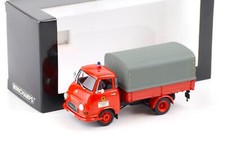1:43 Minichamps Hanomag Kurier Pritschenwagen Feuerwehr Dortmund red