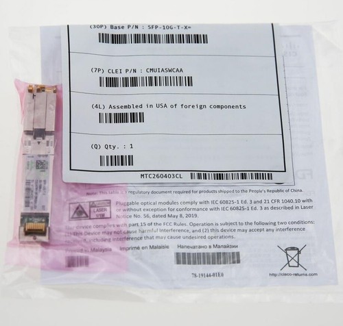 Cisco sfp 10g - sfp-10g-t-x, 10gbase-t