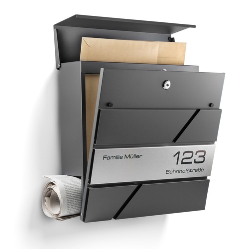 Moderner briefkasten anthrazit - moderner,
