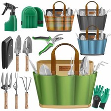 KESSER® Gartenwerkzeug Set 10-teilig Pflanzset Gartenarbeit Gartengeräte Tasche 