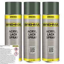 3x BREHMA Acryl Lackspray Ral 6031 Bronzegrün matt Lack Farbe Sprühfarbe 400ml