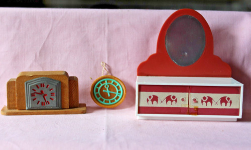 Antike puppenstube uhr - puppenstube,