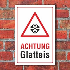 Schild Achtung Glatteis Frost