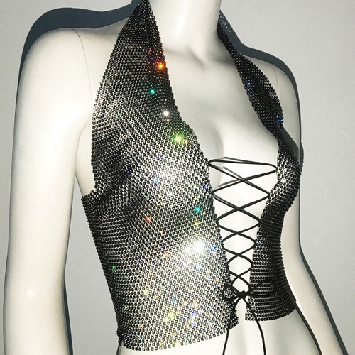 Damen strass kristall mesh - strass,