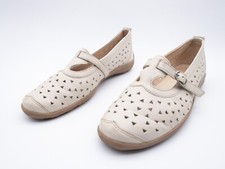 Walbusch Damen Ballerina Slipper Halbschuh Leder beige Gr. 40 EU Art. 4909-55