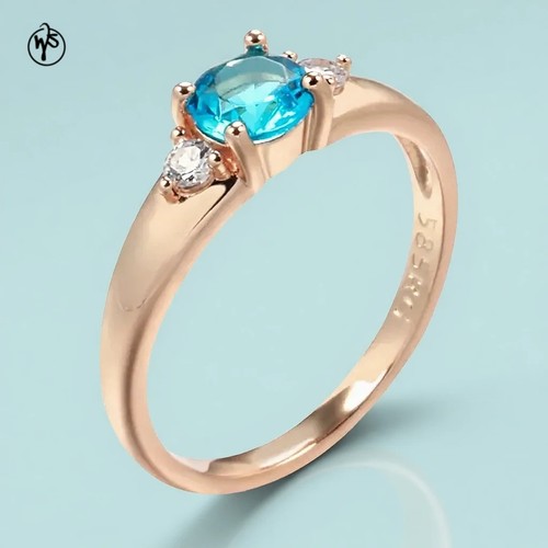 Ring mit blauem zirkonia - ring,