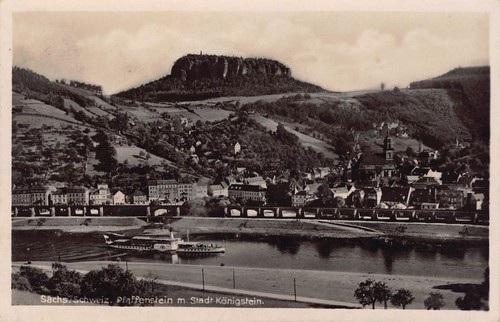 Königstein foto ansichtskarte - königstein,