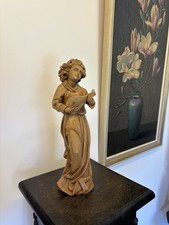 Vintage holzfigur handarbeit - holzfigur,