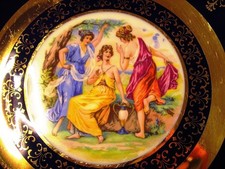 Porzellan Wandteller "Die Drei