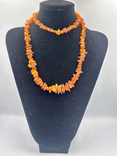 Vintage Bernsteinsplitter Halskette Endlos