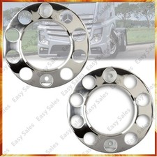 2 x Radbolzenabdeckung  22,5" Edelstahl Radkappen Anhänger Radzierblenden LKW