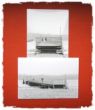 2 alte Original Fotos KIEL - Der Fähranleger FALCKENSTEIN um 1980 ..!