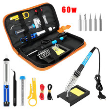 Lötkolben Set Lötset 60W Lötstation Temperatur Einstellbar Soldering Iron Wire