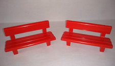 Playmobil 2x Bank Bänke rot