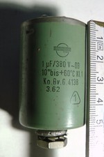 Anlaufkondensator Motorkondensator 1µF 380V aus altem DDR Tonbandgerät