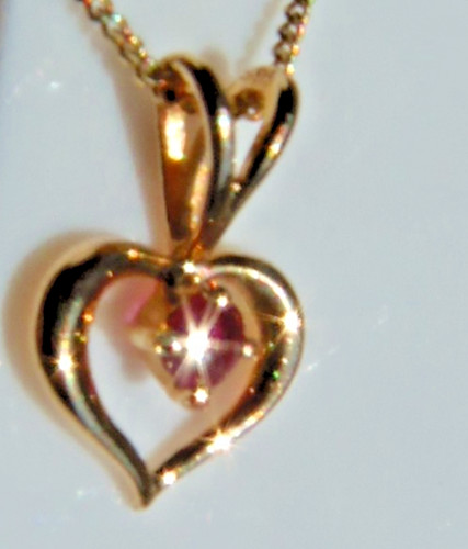 Rubin 585 karat gelbgold - rubin, /
