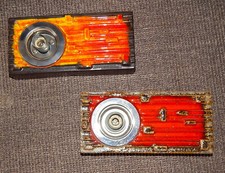 WANDLAMPE LEUCHTE KERAMIK 60-70er Jahre Vintage Space Age 2 Stück - 25 x 11,5 cm