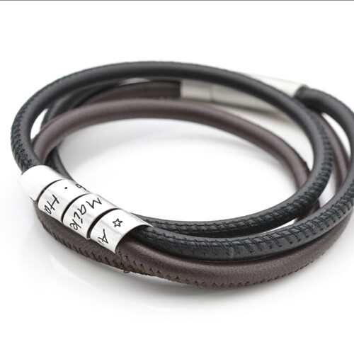 Herren lederarmband gravur - lederarmband,