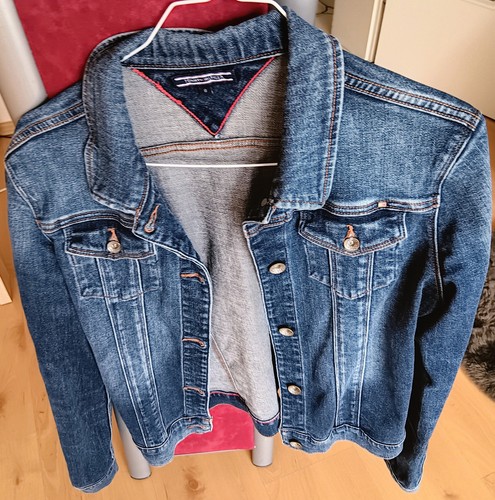 Dunkelblau jeansjacke tommy - jeansjacke,,