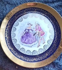 Zierteller Gloria Fine porcelain Bavaria Handwork  Bayreuth Paar Szenerien 