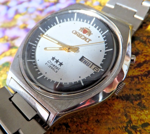 Orient black white dial - &,