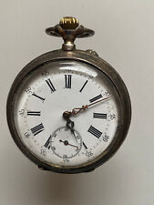 Billodes  - seltene Taschenuhr Herren - 800er Silber vergoldet  -Werk läuft