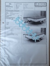 Anhänger Einachsanhänger HP 40.01.84 1988 DDR KFZ-Brief KTA Vorlage f. Zulassung
