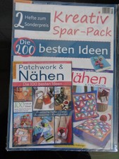 Schnittmuster Patchwork und Nähen 2 Hefte Accessoires Kissen Tasche selber nähen