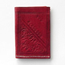 Damen Geldbörse rot 10x14,5cm weiches Leder - Portemonnaie Geldbeutel Geldtasche