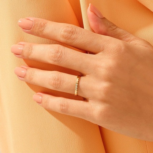 14k gold massiv - massiv, diamant