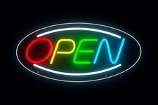 Leuchtschild NEON LED OPEN