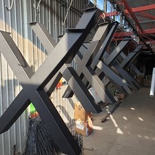 Tischgestell X – Kreuzgestell Loft Tischbeine massiv stabil Schwarz