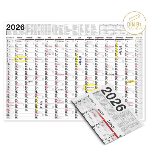 Kalender 2026 jahresplaner - kalender, xxl