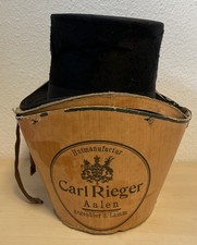 Zylinder Hut schwarz Hutmanufaktur Carl Rieger Aalen Deutsche Industrie OVP