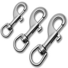 Wirbel-Karabiner Karabinerhaken V4A Edelstahl Bolzenkarabiner Hunde-leine 