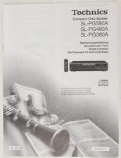 Technics Compact Disc Spieler SL-PG 580A 480A 380A Bedienungsanleitung To-6956