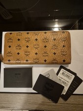 MCM Geldbörse Cognac Leder -