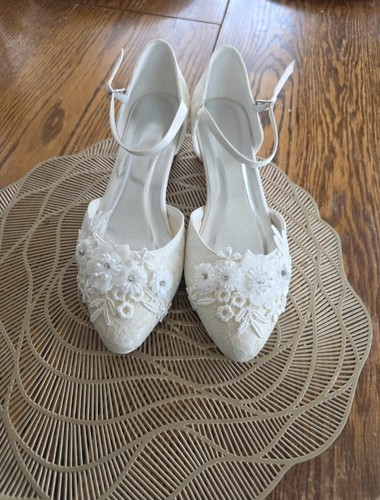 Spitzen hochzeitsschuhe mit - spitzen,