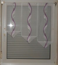 schöne 3 tlg. scheibengardine deko gardine vorhang 1051