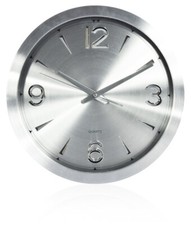 Technoline analoge Quarz-Wanduhr Ø 40 cm Silber 