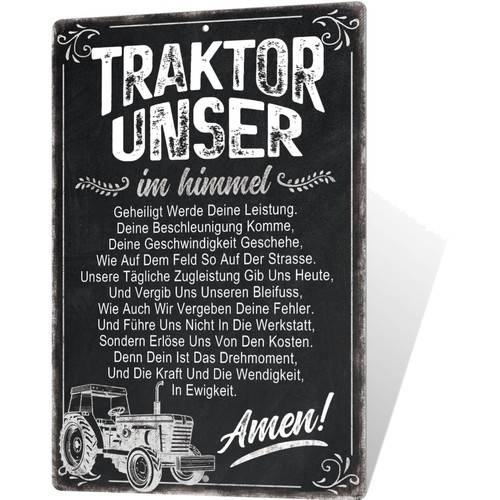 Traktor blechschild metall - traktor,
