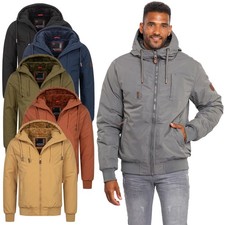 A. Salvarini Herren Winter Jacke Winterjacke warm Kapuze Teddyfell AS320 NEU