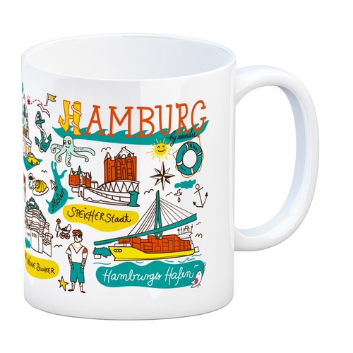 Hamburg wimmelbild - hamburg,