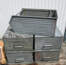 Lagersichtbox 70cm  Schäfer Lagerfix Lager Kiste Blech Metall  Werkstatt  Groß