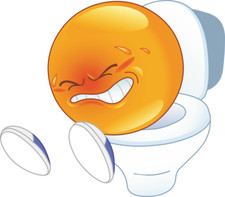 Aufkleber Klo Smiley Smily Autoaufkleber Sticker Konturschnitt