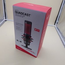 HyperX QuadCast | USB-Mikrofon für Gamer & Streamer, schwarz-rot |Tischmikrofon