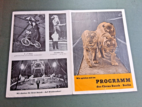 1957 programm circus busch - programm,